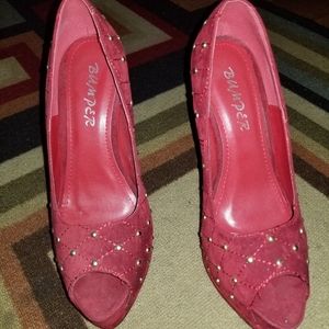 Peep toe women's heels
